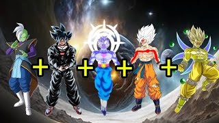 Zamasu+Drip Goku+Grand Priest True Form+Omnigod Goku+God Slayer Hearts Fusion(DBZ/DBS/DB)