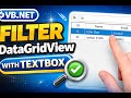 VB.NET Tutorial: Filter DataGridView with TextBox – Windows Forms Step by Step