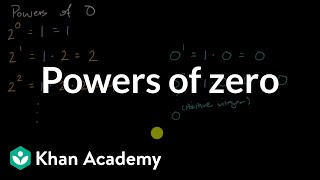 Powers of zero | Exponents, radicals, and scientific notation | Pre-algebra | Khan Academy