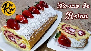 el mejor brazo de reina de frutos rojos casero - delicioso brazo gitano - niño envuelto