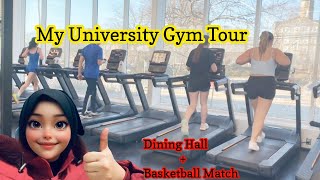 University ki gym😳| Basket ball match or dining hall| Jannat in Canada