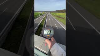 Testing velocity speed radar on German autobahn #shorts #cars #fyp