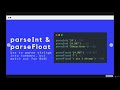 How to Model Data Efficiency: parseInt & parseFloat --The Modern JavaScript Bootcamp