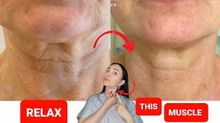 Relax this muscle to get rid of the TURKEY NECK and lengthen your neck
