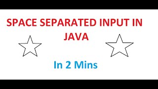 Space separated input in java | In 2 mins | separated input using java