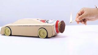 Cool Matches Powered Cardboard Jet Car