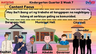 MATATAG  Kindergarten Quarter 2 Week 7