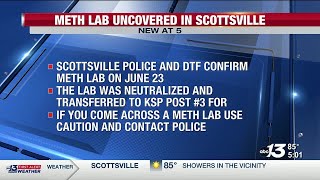Meth lab uncovered in Scottsville