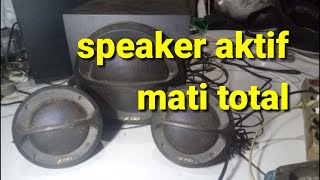 memperbaiki speaker aktif mati total