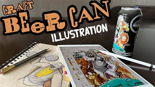 Designing a Craft Beer Can | Illustration Process