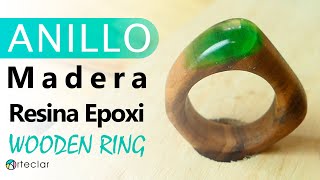 🔥💍 Anillo de Madera de Olivo y Resina Epoxi 🌳🌳🌳 OLIVE WOODEN RING & EPOXY RESIN