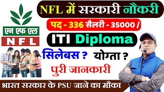 ITI Diploma के लिए सरकारी नौकरी | NFL Vacancy 2024 | NFL Non-Executive Recruitment 2024 #iti #nfl