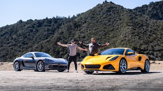 Lotus Emira vs Porsche Cayman GTS! Full Detailed Comparison - Sound, Performance, Daily Use, & More
