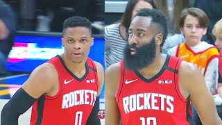 Russell Westbrook Goes CRAZY With James Harden For Combined 72 Points! Rockets vs Jazz