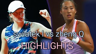swiatek I vs zheng Q highlights/ tennis highlights 2222