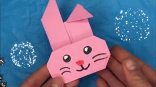 🐰 EASTER BUNNY ORIGAMI 🐰 Diy craft with paper - Origami video