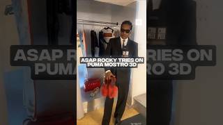 Asaprocky trying on the Puma Mostro 3D #complexsneakers #asaprocky #awge #parisfashion #puma #shorts