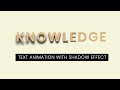 Text Animation with Shadow Effect | CSS Keyframes Animation