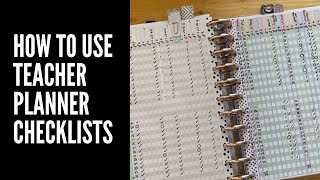 Setup your checklists for attendance and grades