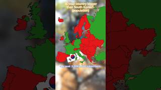 -European countries, compared to South Korea's land area vs  population....- #mapping #europe#shorts