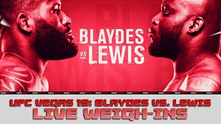 UFC Fight Night Weigh-Ins: Curtis Blades vs Derrick Lewis