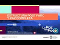 Estructura postfarc y paz completa | #LaPazEnFoco