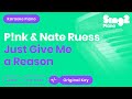 P!nk, Nate Ruess - Just Give Me a Reason (Piano Karaoke)