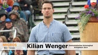 Kilian Wenger's sechs Gänge am Emmentalischen Schwingfest 2014