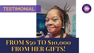 From $50 to $10,000 from her gifts.