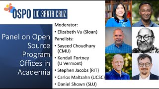 Panel on Open Source Program Offices in Academia