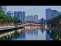 from day to night every moment of the anshun corridor bridge in chengdu is beautiful