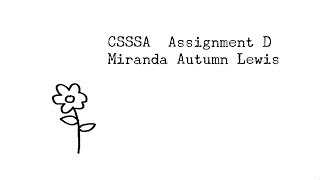 CSSSA animation application 2019 ( REJECTED )
