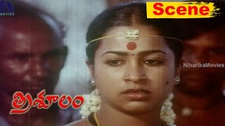 Radhika Marry Chalapathi Rao - Emotional Scene -Trishulam Movie Scenes