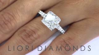 ER-1166 - 5.48 Carat F-SI1 Radiant Cut Natural Diamond Engagement Ring 18k White Gold