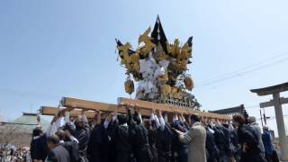 北条節句祭　宵宮　西上野　勅使塚　屋台差し上げ