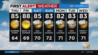 First Alert Weather: CBS2's 8/18 Thursday 7 a.m. update