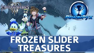 Kingdom Hearts 3 - Frozen Slider Minigame All 10 Treasure Locations (Orichalcum+)