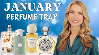 JANUARY PERFUME TRAY | PERFUMES THAT WILL BE IN ROTATION \u0026 I WILL BE WEARING  IN JANUARY | #perfume