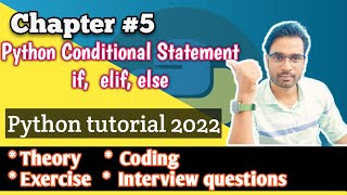 Chapter 5 - Conditional statement in python #andytechshow #tutorial #python #hindi