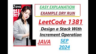 Design a Stack With Increment Operation | Leetcode 1381 | Java Code | Stack | Developer Coder