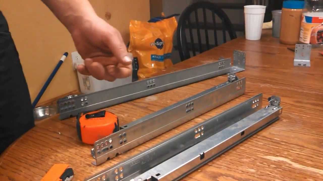 How To Install Soft Close Drawer Slides - YouTube