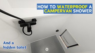 Waterproofing Our Van Shower - Tanking and PVC Lining | Ford Transit Campervan Conversion