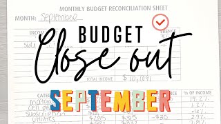 Closing Out My September 2022 Budget, September Budget and Spending Recap