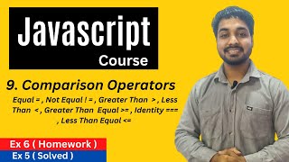 Comparison Operators In Javascript | Javascript Tutorial In Hindi #9