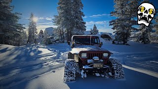 Fat Tires and Frozen Tents | Jeeps Snow Wheeling to Summit Campsite!