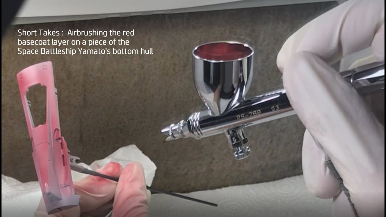 Short Takes Airbrushing The Yamato Red Basecoat Youtube