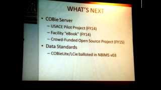 COBIe Server ERDC at NIBS 2014