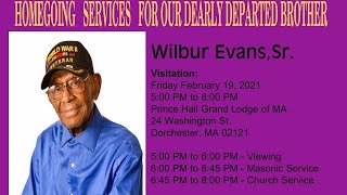 Funeral Service Celebrating the Life of Wilbur Evans, Sr.