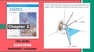 Determine the magnitude and coordinate direction angles of F3. Hibbeler Statics | Engineers Academy