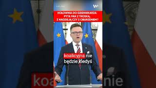 Hołownia do dziennikarza: Pyta pan z troską? Nadzieją? Czy oburzeniem?